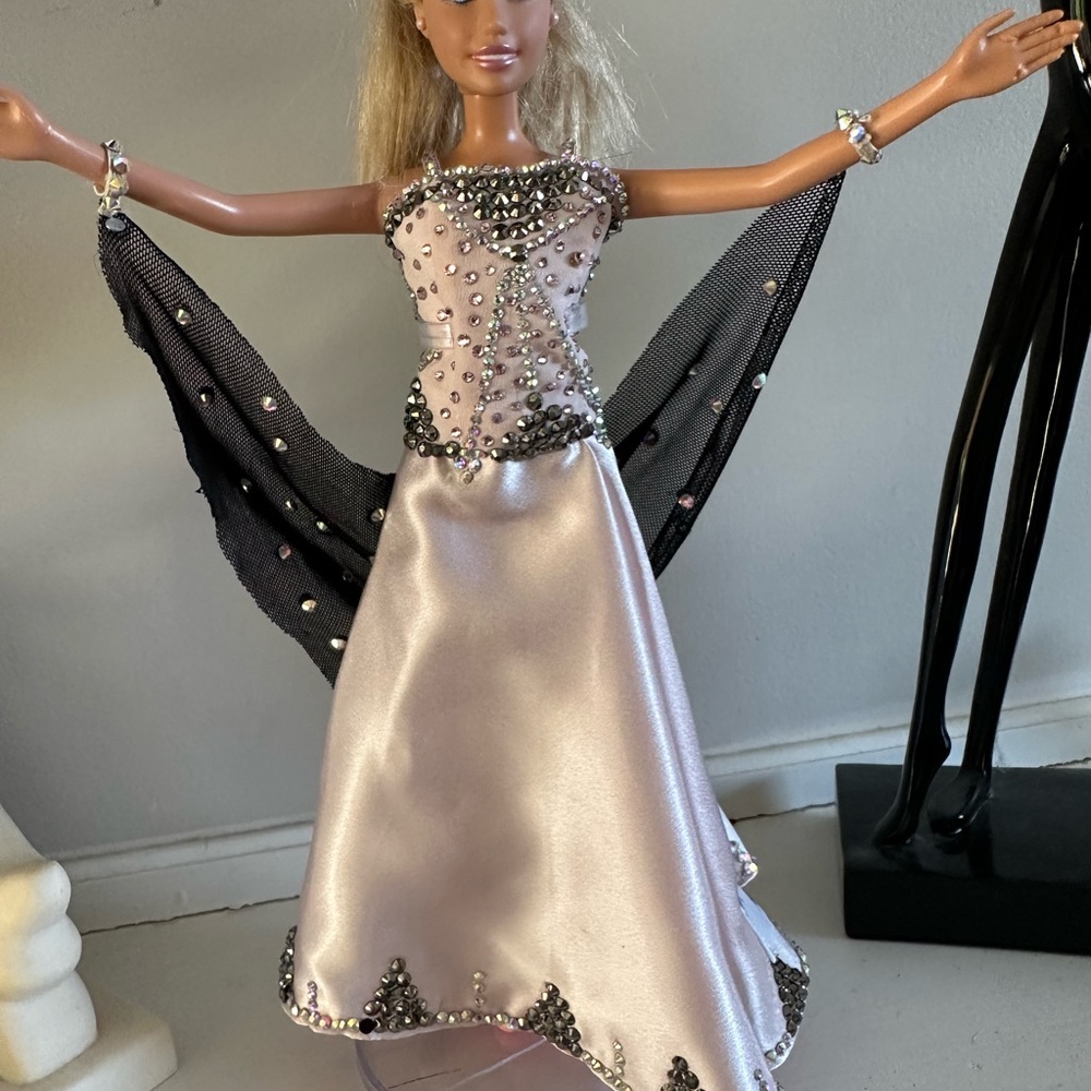 Ballroom Barbie- Lady Bravo Standard ballroom dance gown for 11 1/2 inch doll.
